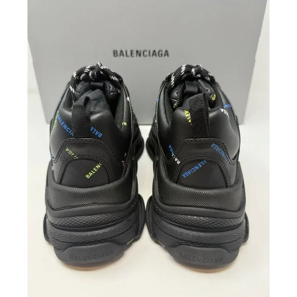 Balenciaga Triple S All Over Logo Sneaker Black/Multi 8 US 41 EU